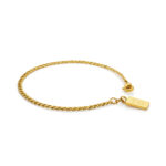 Pulseira Clayton Gold estilo corrente discreta em aço inoxidável dourado para homem produzido pela marca portuguesa Twobrothers.