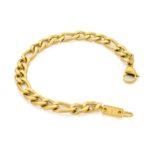 Pulseira Fulton Gold para homem em aço inoxidável na cor dourada, da marca Twobrothers.