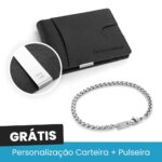 Pack Dia do Pai - Carteira Dallas c/ Gravação Personalizada e Pulseira Collin Grátis