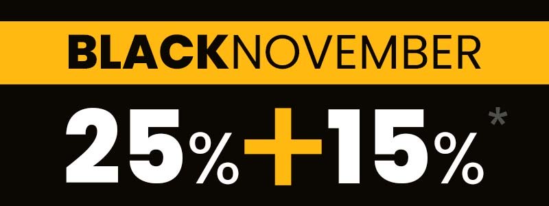 Black November com 25% de desconto em todos os artigos