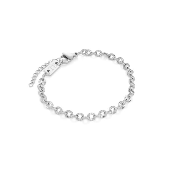 pulseira mulher dourada em aço inoxidável, simples e elegante.